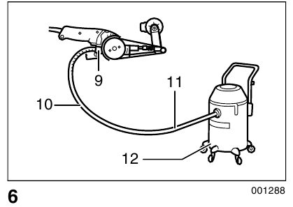 Makita - 9031 - Anschluss an Makita Staubsauger - Schritt 2 Anschluss an Makita Staubsauger - Schritt 2
