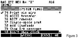 System-Flags-Liste mit hervorgehobener Flag 40