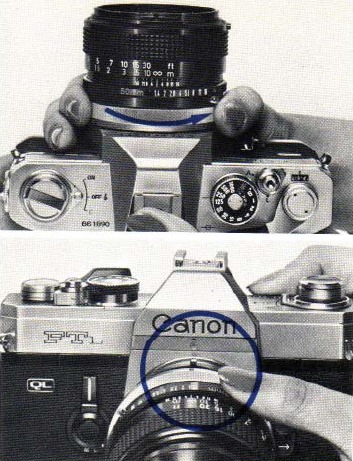 Canon - FTb - Objektivwechsel - Schritt 1 Objektivwechsel - Schritt 1