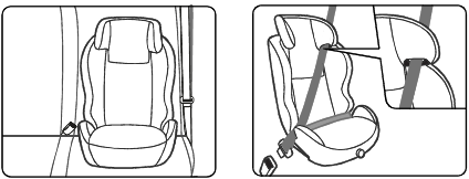 Kinderkraft - Safety-Fix - Installation im Fahrzeug - Beispiel 2 - Schritt 2 Installation im Fahrzeug - Beispiel 2 - Schritt 2