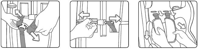 Kinderkraft - Safety-Fix - Entfernen des 5-Punkt-Gurts mit Bezug - Schritt 1 Entfernen des 5-Punkt-Gurts mit Bezug - Schritt 1