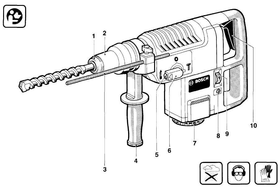 Bosch - GBH 5 DCE - Bedienelemente Bedienelemente