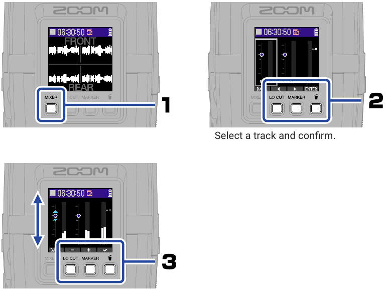 ZOOM - H2essential - Anpassen des Monitoring-Mixes Anpassen des Monitoring-Mixes
