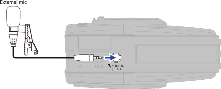 ZOOM - H2essential - Anschließen von Mikrofonen, die Plug-in-Power benötigen - Schritt 1 Anschließen von Mikrofonen, die Plug-in-Power benötigen - Schritt 1