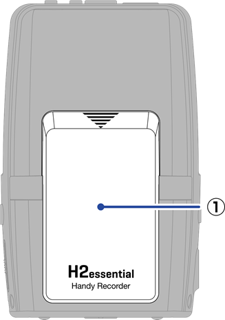 ZOOM - H2essential - Funktionen der Bauteile - Vorderseite (Batterieseite) Funktionen der Bauteile - Vorderseite (Batterieseite)