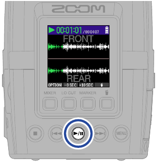 ZOOM - H2essential - Wiedergabe von Aufnahmen Wiedergabe von Aufnahmen