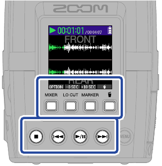 ZOOM - H2essential - Wiedergabe von Aufnahmen - Vorgänge während der Wiedergabe Wiedergabe von Aufnahmen - Vorgänge während der Wiedergabe