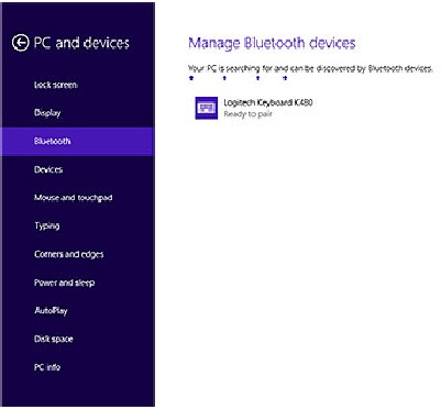 ERSTEINRICHTUNG TASTATUR MIT EINEM GER&Auml;T KOPPELN Windows 8