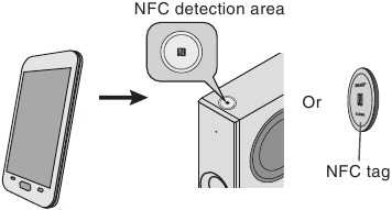 NFC-Verbindung f&uuml;r die Audiowiedergabe