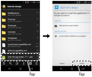 Installation der NFC Tag Data Writing Application Schritt 4