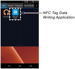 NFC-Tag-Daten schreiben Schritt 2