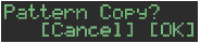 Kopieren eines Patterns oder Kits (COPY) Schritt 2