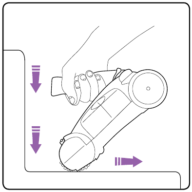 Handgef&uuml;hrte Verwendung und Treppenreinigung - Schritt 2