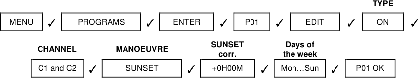 Eingeschaltet bei Sonnenuntergang