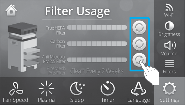 Filter zur&uuml;cksetzen - Schritt 2