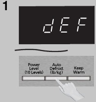 Bild der Bedientafel mit hervorgehobener Auto-Defrost-Taste