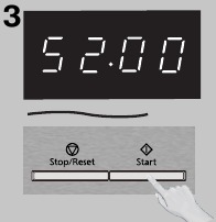 Bild des Displays w&auml;hrend des Auftauvorgangs