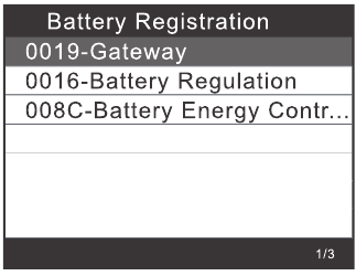 Batterie-Registrierung - Schritt 1