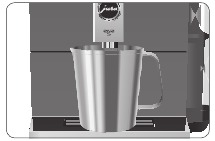 Gef&auml;ss unter Kaffeeauslauf stellen