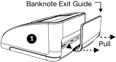 Verwendung des Banknoten-Staplers - Schritt 1