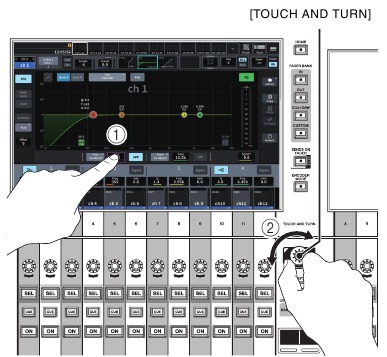 Parameter mit [TOUCH AND TURN] steuern