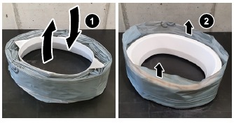 Folienschlauch einlegen oder wechseln - Schritt 3