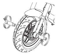 Achsschraube montieren