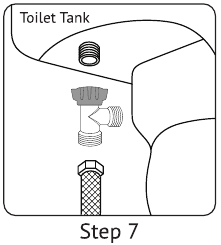 T-Adapter am Toilettensp&uuml;lkasten installieren