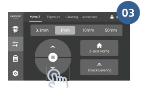 Z-Achse um 1 mm absenken