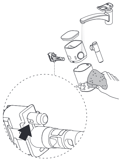 Reinigung des Rapid Cappuccino Systems - Schritt 2