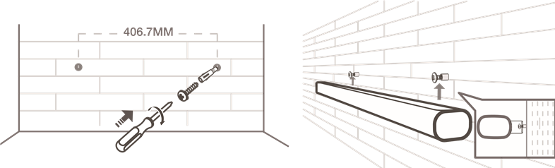 Ihre Soundbar an der Wand montieren - Schritt 3