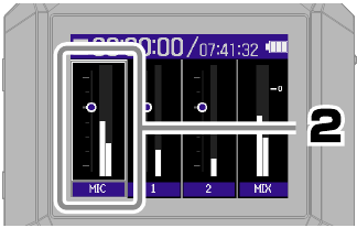 Anpassen des Monitoring-Mixes - Schritt 2