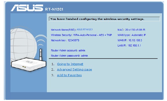 Einrichten des Router-Modus - Schritt 4