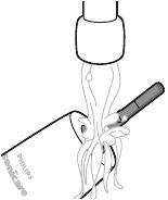 Illustration des Sp&uuml;lens des Metallstifts