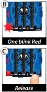 LED blinkt einmal rot