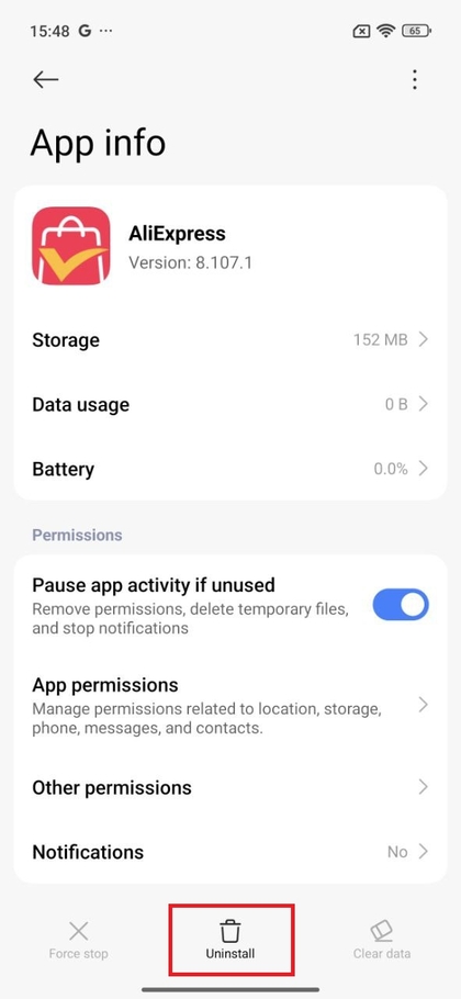 Eine App auf dem Xiaomi 15T Pro deinstallieren