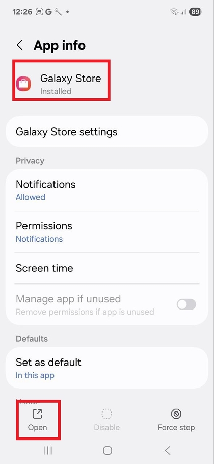 Eine ausgeblendete App auf dem Samsung Galaxy A56 &ouml;ffnen