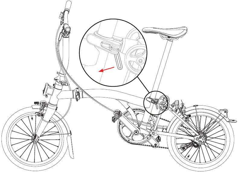 Fahrrad zusammenklappen - Schritt 1 - Kurbeln drehen
