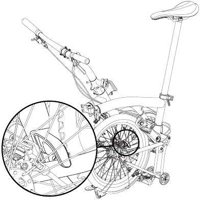 Fahrrad zusammenklappen - Schritt 5 - Haken absenken