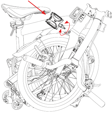 Fahrrad zusammenklappen - Schritt 9 - Pedal einsetzen