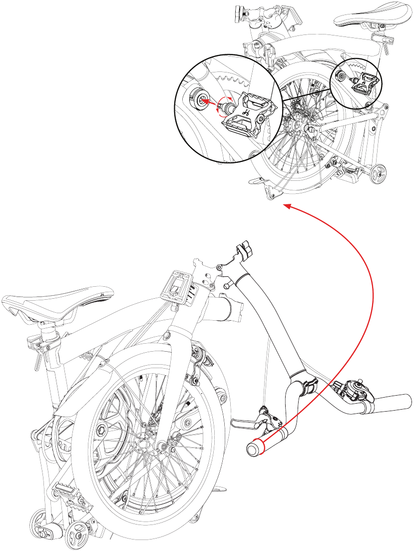 Fahrrad entfalten - Schritt 2