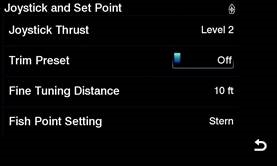 Einstellungen f&uuml;r Joystick und SetPoint
