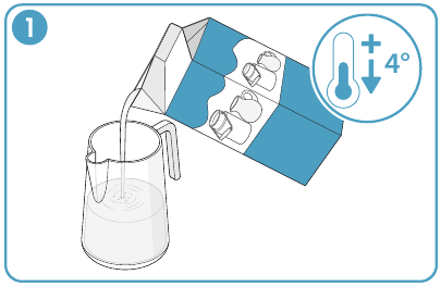 Milch aufsch&auml;umen - Schritt 1