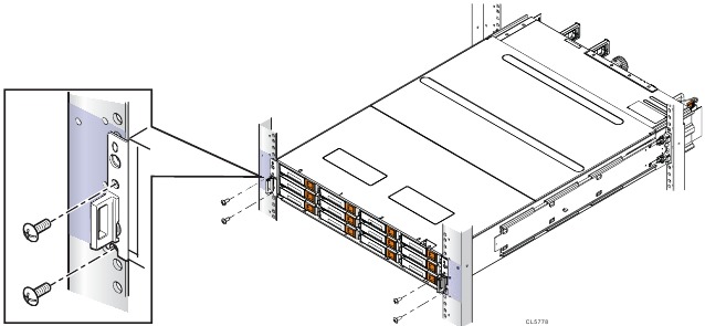 Installation des Systems auf den Schienen - Schritt 2