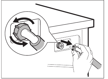 Reinigung des Zulaufschlauchs und des Ventilfilters - Schritt 2