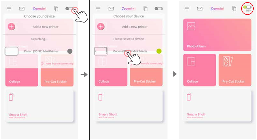 Android- und iOS-Kopplung - Schritt 2
