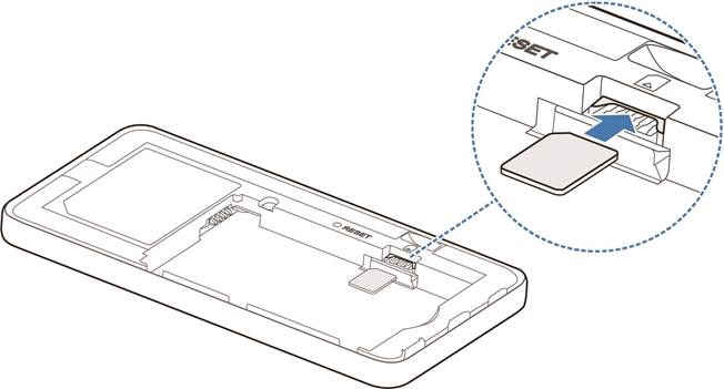 nano-SIM-Karte und Akku einlegen - Schritt 2