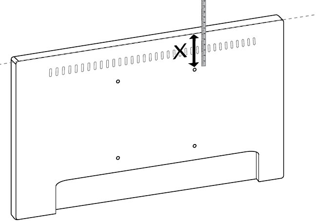 Installation oberhalb des Bildschirms - Schritt 3