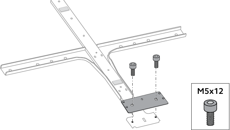 Installation oberhalb des Bildschirms - Schritt 7