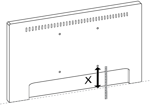 Installation unterhalb des Bildschirms - Schritt 3